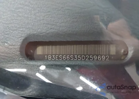 2005 Dodge Srt4 z USA, uszkodzony, nr VIN 1B3ES66S35D259692